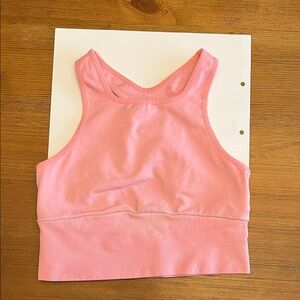 FP Movement by Free People Coral Pink Racerback Crop Tank Sports Bra XS/S